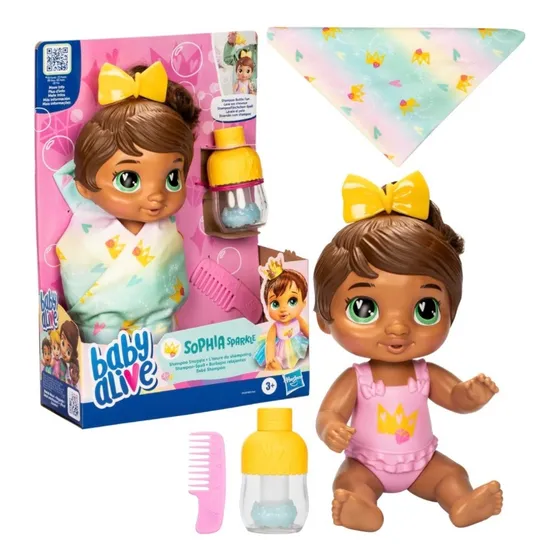 Muñeca Baby Alive Bebé Shampoo Burbujas Relajantes 28 Cm