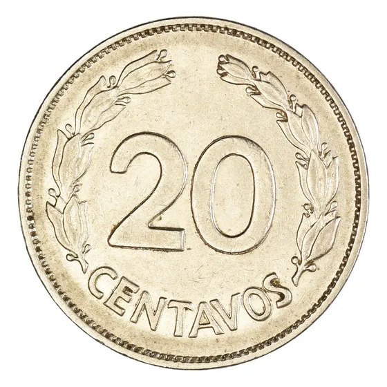 Moneda 20 Centavos 1972 Ecuador