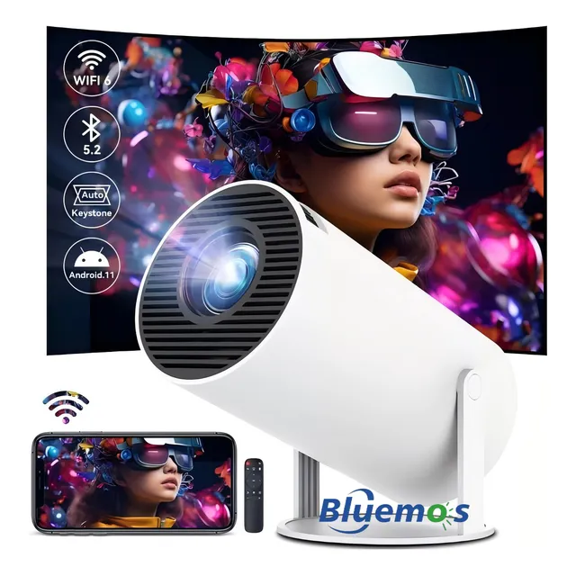 Proyector Profesional Hy300 Cañon Proyector Proyector 8k Proyector Smart Tv Mini Proyector Hy300 Pro 4k Android Wifi Led 1080p 13000 Lm Bluemos