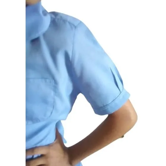 Camisa Escolares En Azul 
