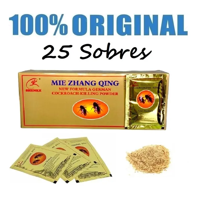 Polvo Dorado Para Chiripas Cucarachas 25 Sobres 8g Original