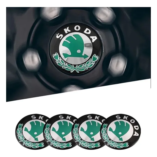 Emblema Metálico Skoda Para La Llanta Del Vehículo (unidad)