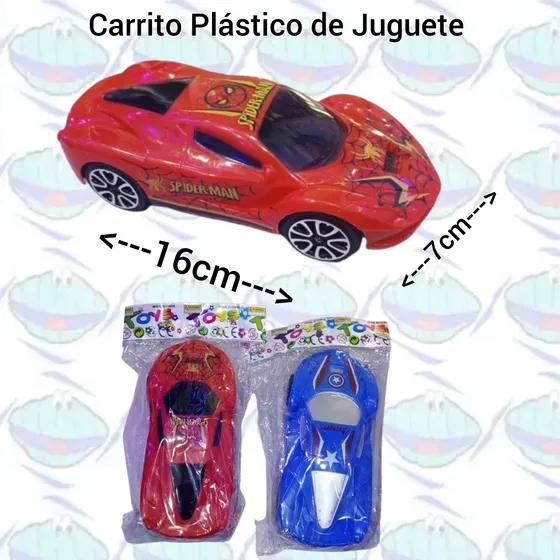 Carrito Plástico De Juguete Capitan América / Spiderman