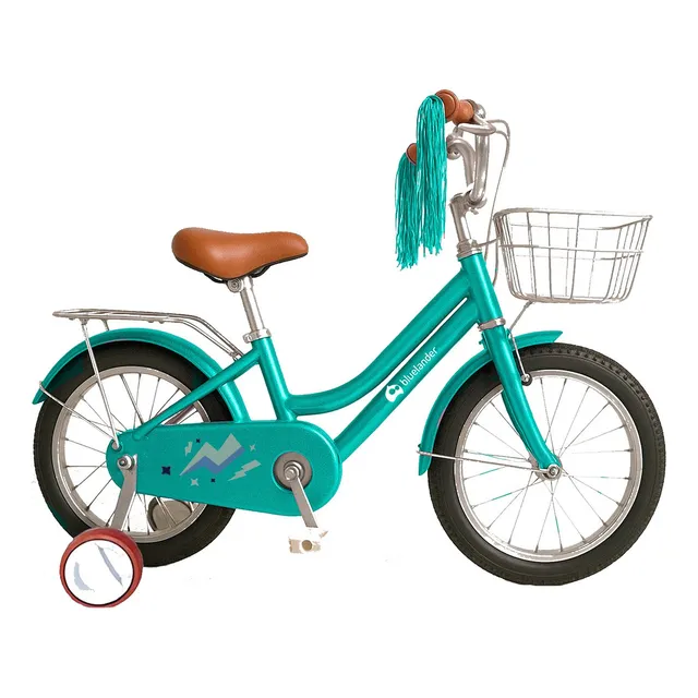 Bicicleta Infantil Para Niña Rodada 16 Con Ruedas Auxiliares Color Azul menta Tamaño del cuadro 16