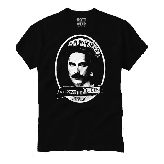 Queen Freddie Mercury God Save The Queen  Playera Rott Wear