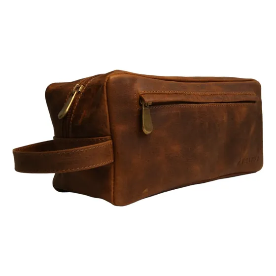 Neceser De Cuero Café Tratur