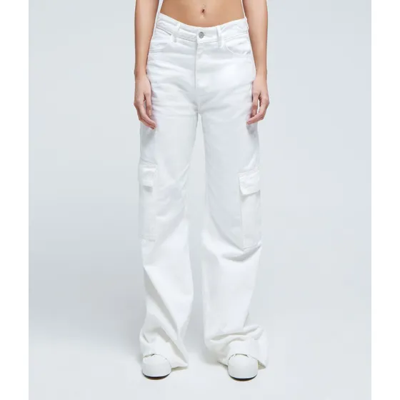 Jean Para Mujer Ostu Wide-leg En Color Blanco #40160400