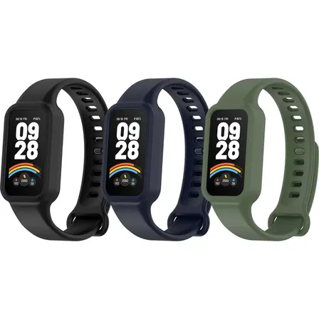 3 Pulseira + Película Para Xiaomi Band 9 Active Redmi Band 3