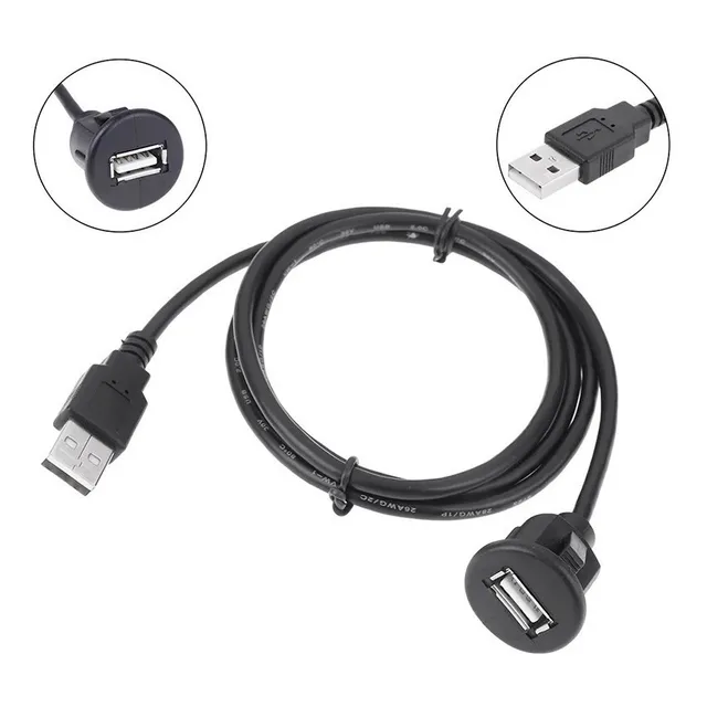 Cable Usb 2.0 Extension 1 Metro Base Redonda Para Auto