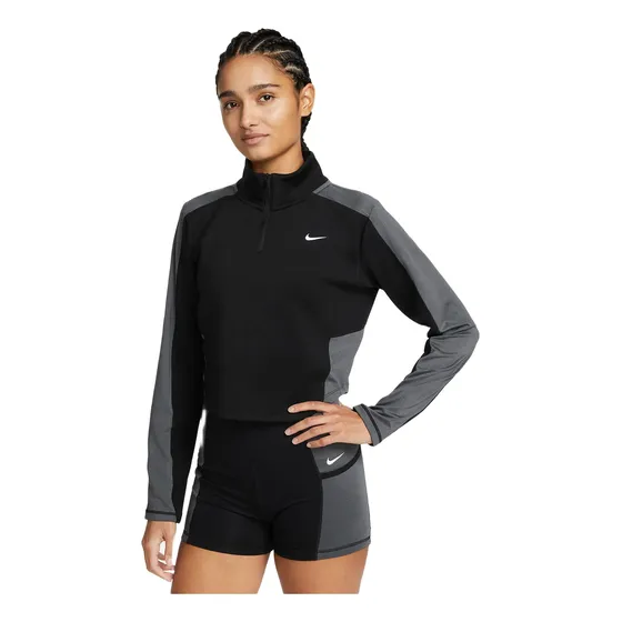 Franela Deportiva Dama, Nike Dri-fit, Manga Larga, 1/4 Zip.