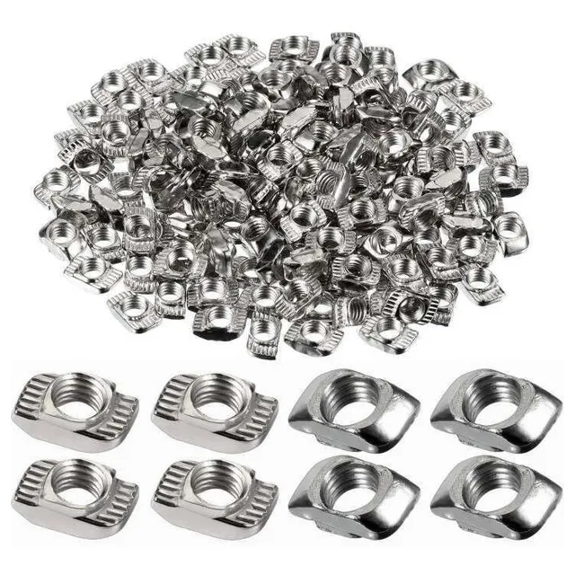Tecneu 100 Piezas Tuercas Tipo Hammer Rosca T M5 Para Perfil 2020, 2040 Etc CNC 3D
