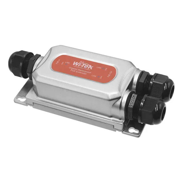 Extensor Poe Para Exterior Entrada 60w 2 Salidas 30w Ip68