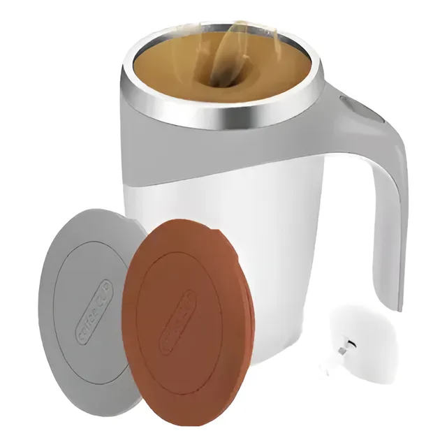 Taza Mug Mezclador Automatico Magnetico En Acero Inoxidable