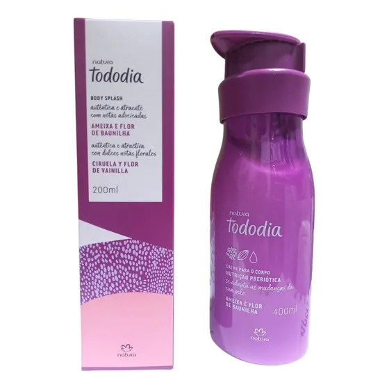 Conjunto Lançamento Kit Tododia Ameixa E Flor De Baunilha