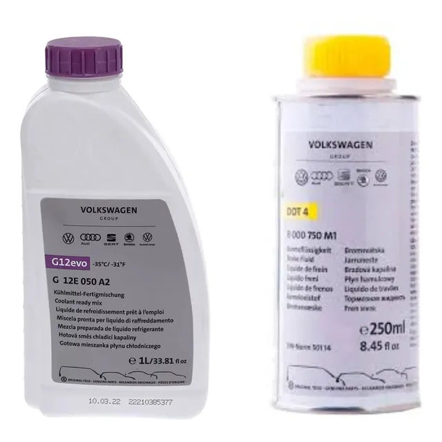 Refrigerante Volkswagen G12 Y Liquido De Freno Dot 4