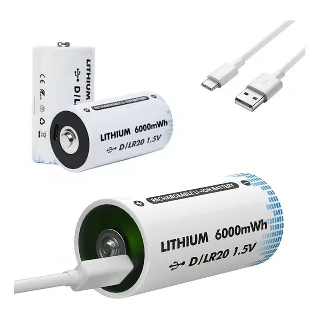 Bateria Recargable Tipo D Pilas 1.5v 6000mwh Tipo C Lr20