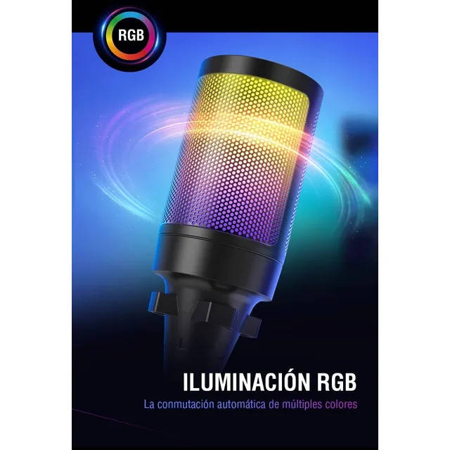 Microfono Condensador Fifine Ampligame Rgb