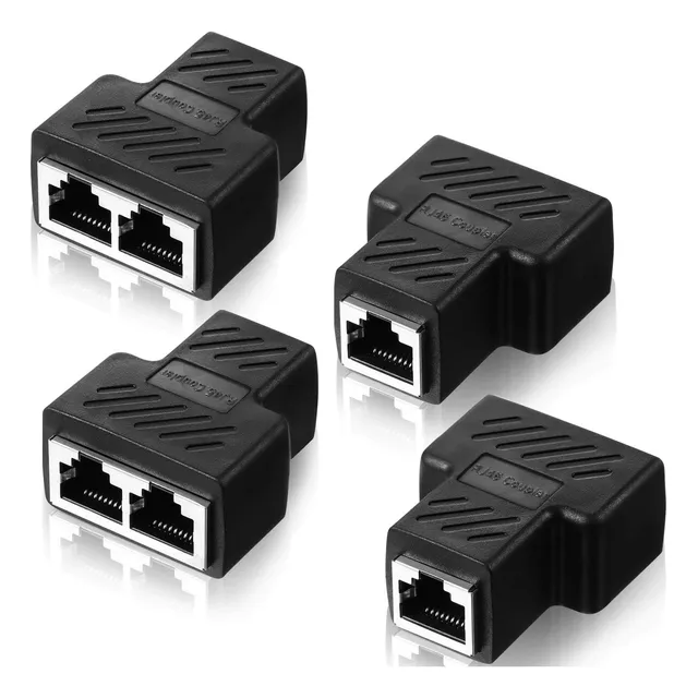 Rj45 Ethernet 4 Divisores Conectores 1 A 2 Adaptador Lan