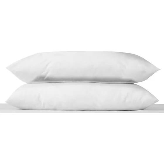 2 Almohadas King Size. Incluye 2 Fundas Con Cierre Color Blanco