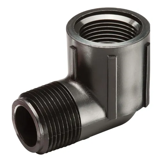 Codo Roscable 1/2x1/2, Hembra Y Macho Codo Marlex (5 Pzas) Negro
