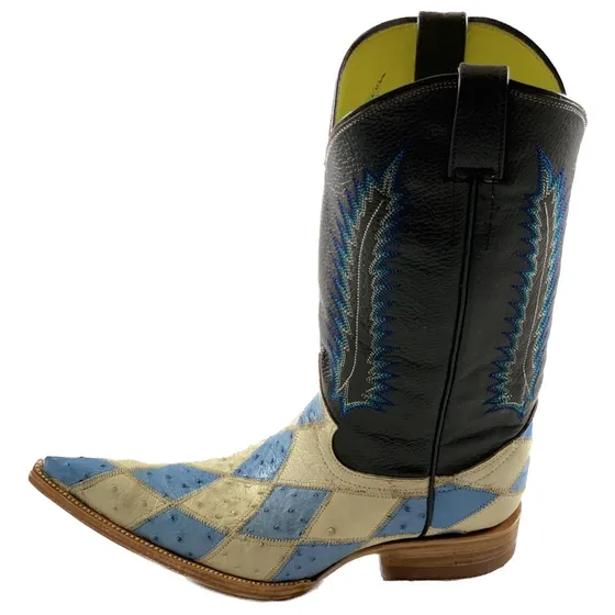 Botas Avestruz Panza - Lomo Rombos
