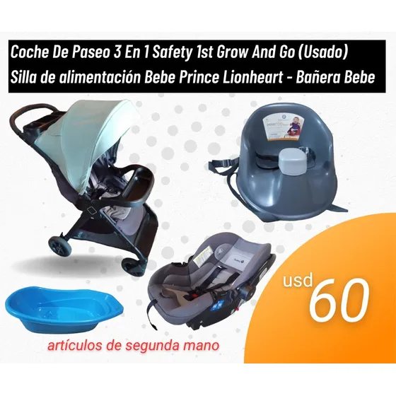 Coche De Paseo 3 En 1 Safety 1st + Silla De Alimentación