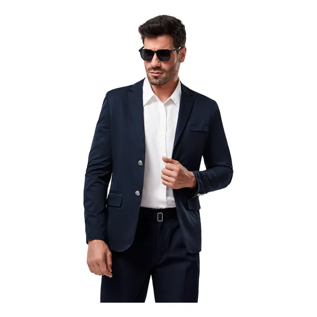 Blazer Para Hombre Con Botón Con Diseño De Solapa