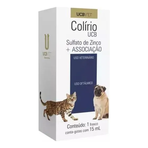 Colírio Ucb Para Cães E Gatos 15ml