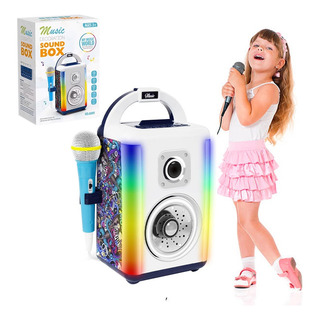 Bocina De Karaoke Para Niños Con Luz Bluetooth Portatil Bocina De Karaoke Para Niños Con Luz Bluetooth Portatil