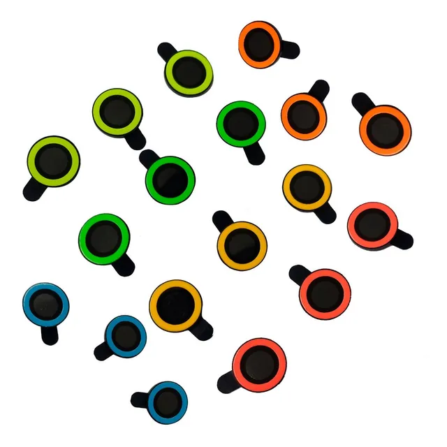 Protector Lentes De Camara Aros Color Neon Compatible iPhone