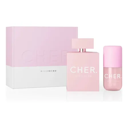 Set Perfume Mujer Cher Dieciocho 100 Ml Edp + Body Splash