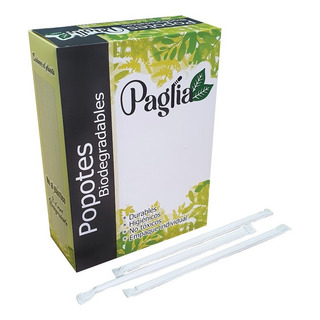 Popotes De Papel Biodegradables Paglia Caja C-200 Pzas Popotes De Papel Biodegradables Paglia Caja C-200 Pzas