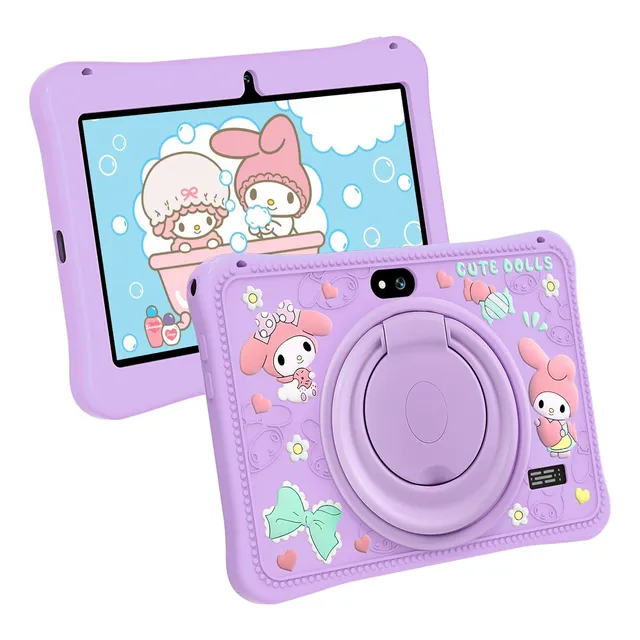 Tablet Con Funda Niños 7 Inch 6gb+128gb Ram Tablet Para Niña Color Lila