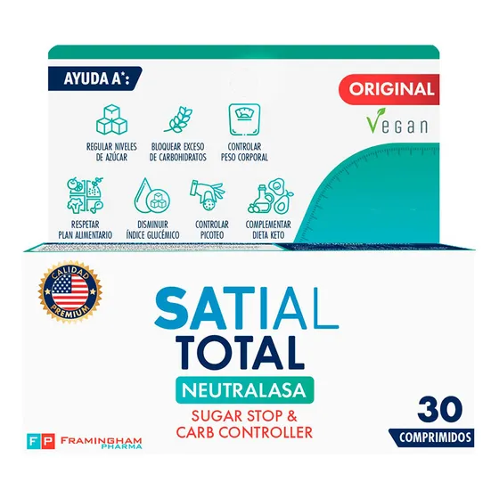 Suplemen. Dietario Satial Total Neutralasa X 30 Comprimidos