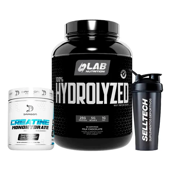 Isolate Hydrolizada 5lbchocolate+creatina Dragon Pharma 300g