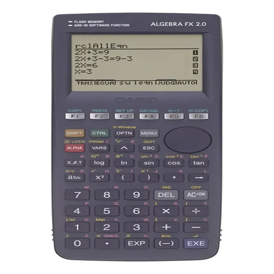 Calculadora Grafica Algebra Fx-2.0 Plus Color Negro