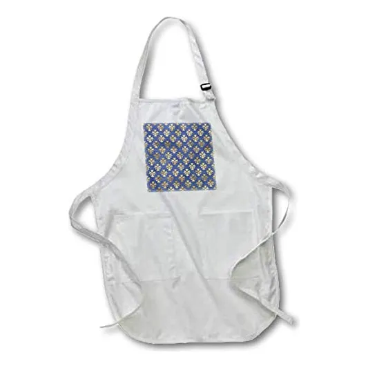 Delantal Longitud Media Bolsillo 22  Ancho X 24  Largo Azul
