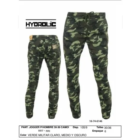 Jogger Camuflaje Tipo Militar Strech Caballero Importado