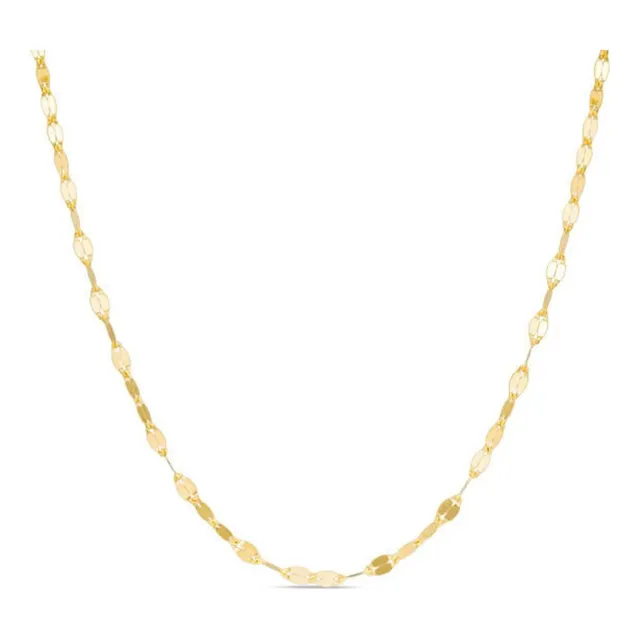 Cadena Grano De Cafe Oro 14 Kilates 50cm 1.5mm Italiano Color Dorado Romantika Joyas