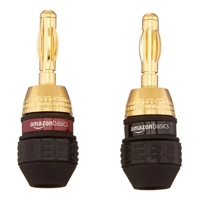 Amazon Basics Conector De Altavoz Clavijas Banana - 6 Par...