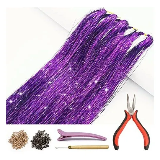 Pelo Tinsel Kit Con Herramientas E Instrucciones Hj6sz