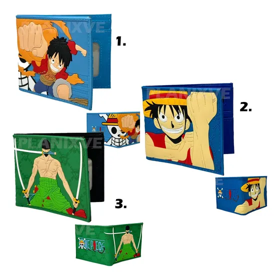 Billeteras De One Piece En Goma Luffy Zoro Anime 