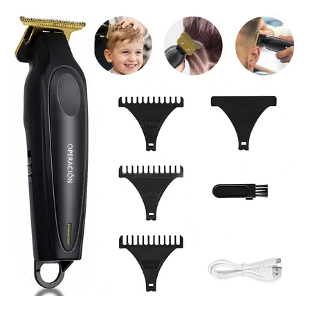 Operacion® Máquina Cortar Pelo Profesional Trimmer Cortadora Inalámbrico Rasuradora Eléctrica Eléctrica Recargable Selección De Regalos Negro B-805bk