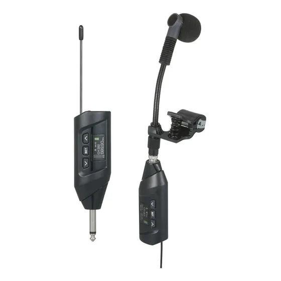 Sistema De Microfone Sem Fio Baomic Saxophone Uhf Tft Digita