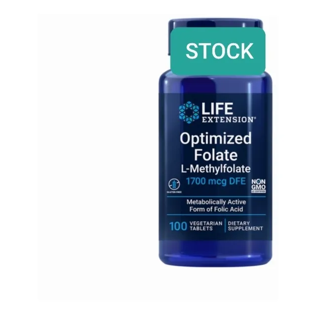 Folato Optimizado 1700 Mcg Life Extension Stock