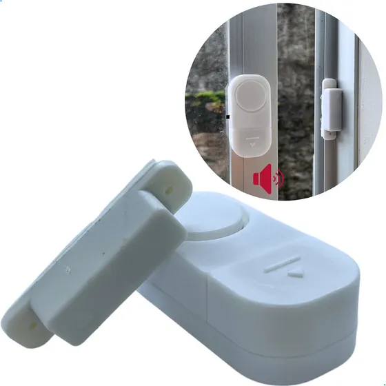 Sensor De Porta E Janelas Alarme Sonoro Abertura Magnetico