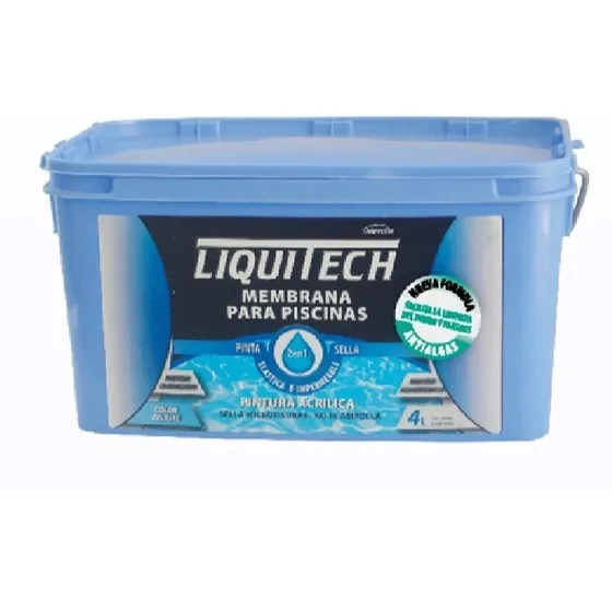 Pintura Membrana Para Piscinas En Base Acuosa Liquitech 4 Lt