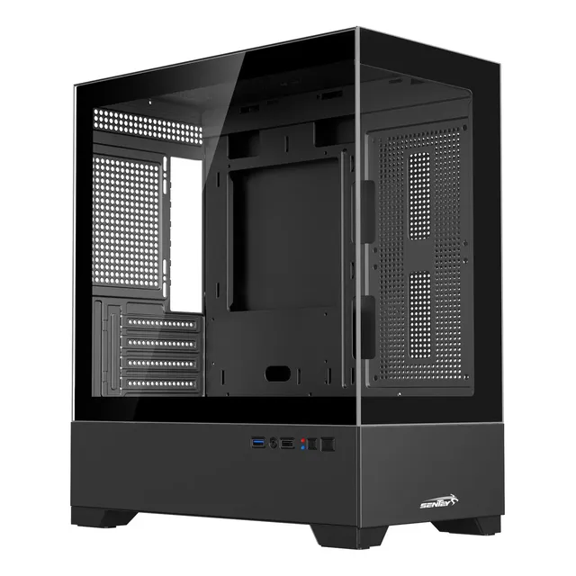 GABINETE SENTEY H30 VIDRIO TEMPLADO LATERAL Y FRONTAL COLOR NEGRO