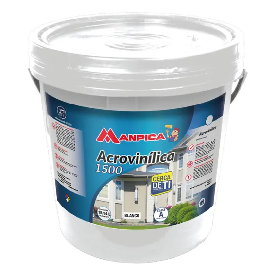 Pintura Caucho Blanco Acrovinilica  Clase A Manpica Cuñete