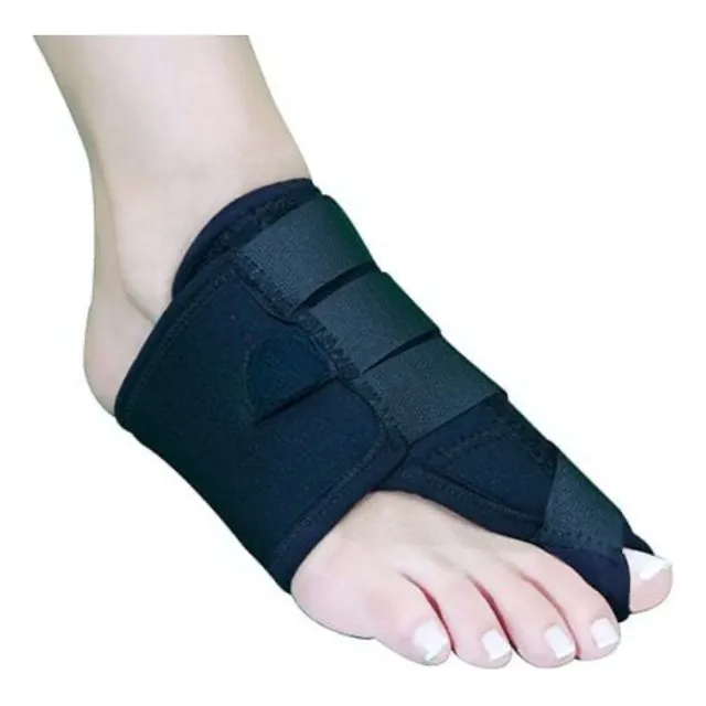 Corrector De Juanete Nocturno Neopreno Unidad Color Negro Talla Única- Derecho